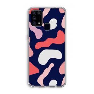 CaseCompany Memphis Shapes Pink: Samsung Galaxy M31 Transparant Hoesje