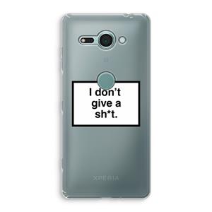 CaseCompany Don't give a shit: Sony Xperia XZ2 Compact Transparant Hoesje