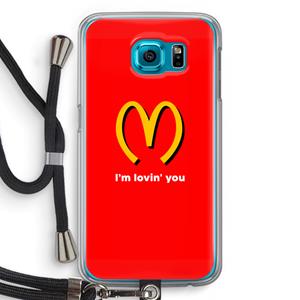 CaseCompany I'm lovin' you: Samsung Galaxy S6 Transparant Hoesje met koord
