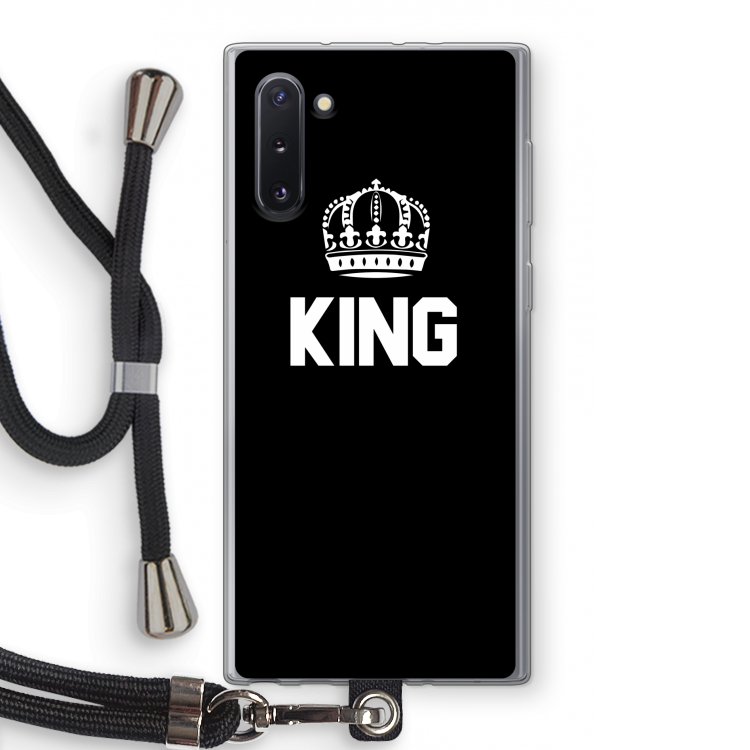 CaseCompany King zwart: Samsung Galaxy Note 10 Transparant Hoesje met koord