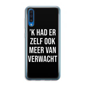 CaseCompany Meer verwacht - Zwart: Samsung Galaxy A50 Transparant Hoesje
