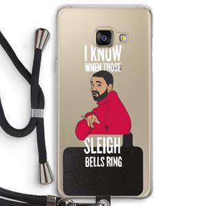 CaseCompany Sleigh Bells Ring: Samsung Galaxy A3 (2016) Transparant Hoesje met koord