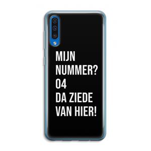 CaseCompany Da ziede van hier - Zwart: Samsung Galaxy A50 Transparant Hoesje