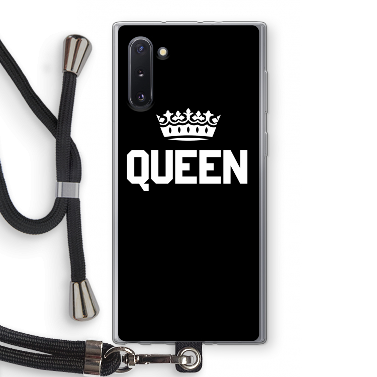CaseCompany Queen zwart: Samsung Galaxy Note 10 Transparant Hoesje met koord