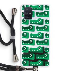 CaseCompany Crocs: Samsung Galaxy A71 Transparant Hoesje met koord