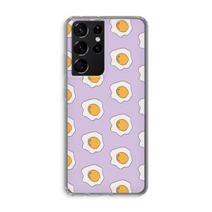 CaseCompany Bacon to my eggs #1: Samsung Galaxy S21 Ultra Transparant Hoesje
