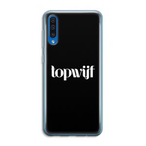 CaseCompany Topwijf Zwart: Samsung Galaxy A50 Transparant Hoesje