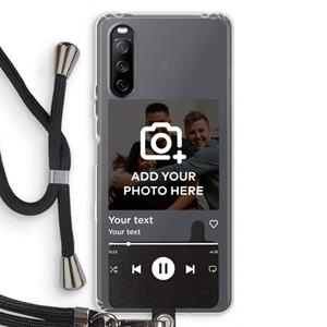 CaseCompany Music Player: Sony Sony Xperia 10 III Transparant Hoesje met koord