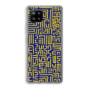 CaseCompany Majorelle Blue Print: Samsung Galaxy A42 5G Transparant Hoesje