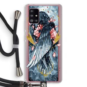 CaseCompany Golden Raven: Samsung Galaxy A51 5G Transparant Hoesje met koord