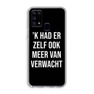CaseCompany Meer verwacht - Zwart: Samsung Galaxy M31 Transparant Hoesje