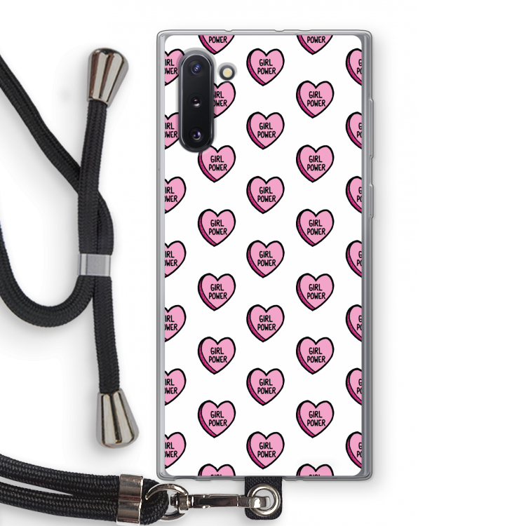 CaseCompany GIRL POWER: Samsung Galaxy Note 10 Transparant Hoesje met koord