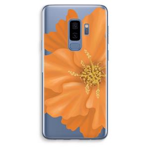 CaseCompany Orange Ellila flower: Samsung Galaxy S9 Plus Transparant Hoesje