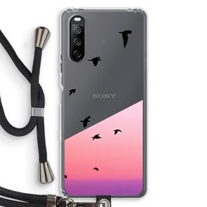 CaseCompany Fly away: Sony Sony Xperia 10 III Transparant Hoesje met koord