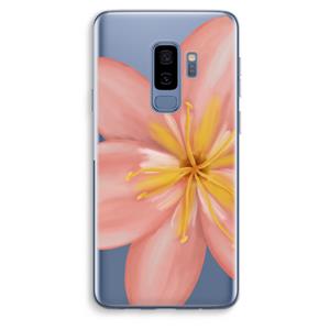 CaseCompany Pink Ellila Flower: Samsung Galaxy S9 Plus Transparant Hoesje