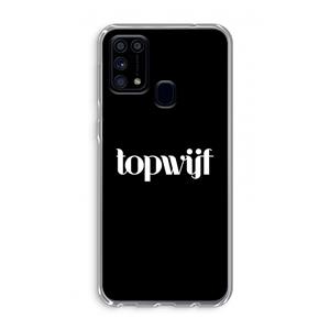 CaseCompany Topwijf Zwart: Samsung Galaxy M31 Transparant Hoesje
