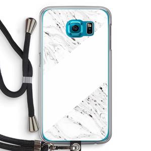 CaseCompany Biggest stripe: Samsung Galaxy S6 Transparant Hoesje met koord