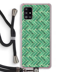 CaseCompany Moroccan tiles 2: Samsung Galaxy A51 5G Transparant Hoesje met koord