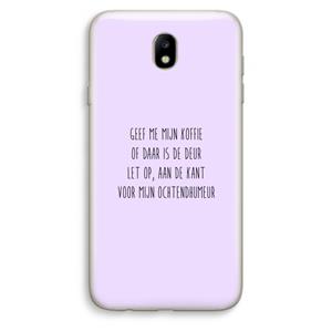 CaseCompany Ochtendhumeur: Samsung Galaxy J7 (2017) Transparant Hoesje