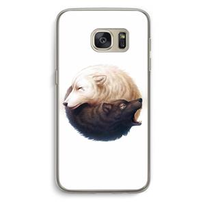 CaseCompany Yin Yang Wolves: Samsung Galaxy S7 Transparant Hoesje