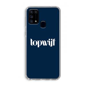 CaseCompany Topwijf Navy: Samsung Galaxy M31 Transparant Hoesje
