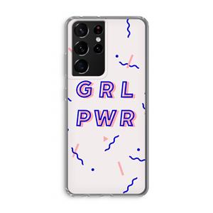 CaseCompany GRL PWR: Samsung Galaxy S21 Ultra Transparant Hoesje