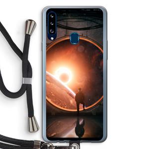 CaseCompany Ephemeral: Samsung Galaxy A20s Transparant Hoesje met koord