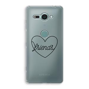 CaseCompany Friends heart black: Sony Xperia XZ2 Compact Transparant Hoesje