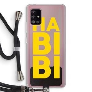 CaseCompany Habibi Blue: Samsung Galaxy A51 5G Transparant Hoesje met koord