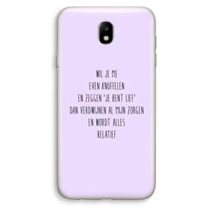 CaseCompany Relatief: Samsung Galaxy J7 (2017) Transparant Hoesje