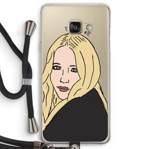 CaseCompany Mary Kate: Samsung Galaxy A3 (2016) Transparant Hoesje met koord