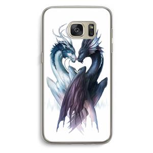 CaseCompany Yin Yang Dragons: Samsung Galaxy S7 Transparant Hoesje