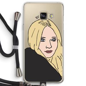 CaseCompany Ashley: Samsung Galaxy A3 (2016) Transparant Hoesje met koord