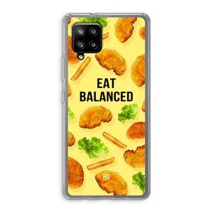 CaseCompany Eat Balanced: Samsung Galaxy A42 5G Transparant Hoesje