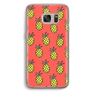 CaseCompany Ananas: Samsung Galaxy S7 Transparant Hoesje