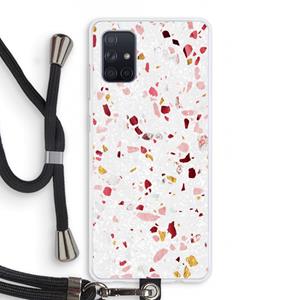 CaseCompany Terrazzo N°9: Samsung Galaxy A71 Transparant Hoesje met koord