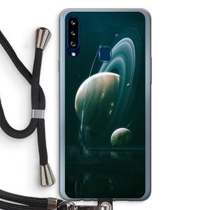 CaseCompany Mercurius: Samsung Galaxy A20s Transparant Hoesje met koord