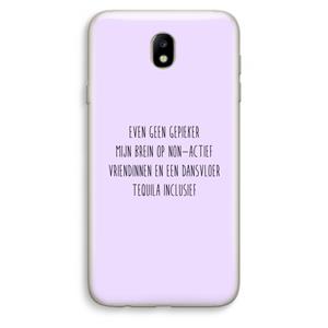 CaseCompany Tequila: Samsung Galaxy J7 (2017) Transparant Hoesje