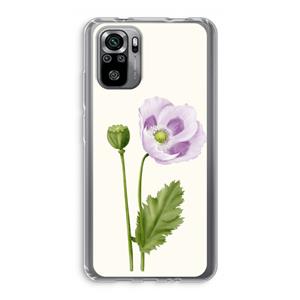 CaseCompany Purple poppy: Xiaomi Redmi Note 10S Transparant Hoesje