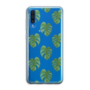 CaseCompany Monstera leaves: Samsung Galaxy A50 Transparant Hoesje