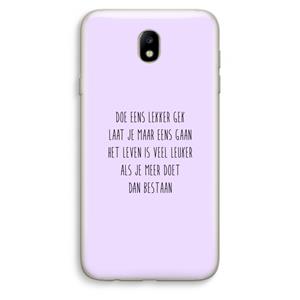 CaseCompany Gek: Samsung Galaxy J7 (2017) Transparant Hoesje