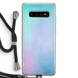 CaseCompany mist pastel: Samsung Galaxy S10 Plus Transparant Hoesje met koord