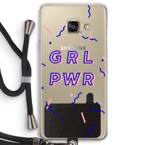CaseCompany GRL PWR: Samsung Galaxy A3 (2016) Transparant Hoesje met koord
