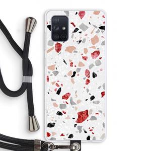 CaseCompany Terrazzo N°12: Samsung Galaxy A71 Transparant Hoesje met koord