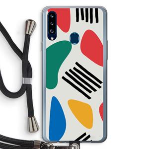 CaseCompany Illustratieve pop 1: Samsung Galaxy A20s Transparant Hoesje met koord