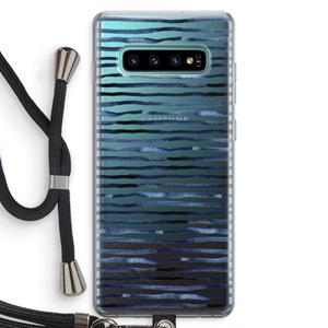 CaseCompany Verrassende lijnen: Samsung Galaxy S10 Plus Transparant Hoesje met koord