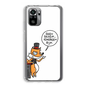 CaseCompany Geen Gezeik: Xiaomi Redmi Note 10S Transparant Hoesje