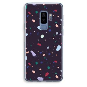 CaseCompany Dark Rounded Terrazzo: Samsung Galaxy S9 Plus Transparant Hoesje