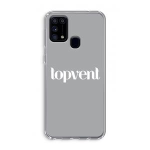 CaseCompany Topvent Grijs Wit: Samsung Galaxy M31 Transparant Hoesje