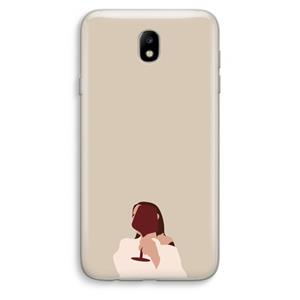 CaseCompany I drink wine: Samsung Galaxy J7 (2017) Transparant Hoesje